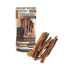 Mighty Paw Naturals bully sticks bag and chews