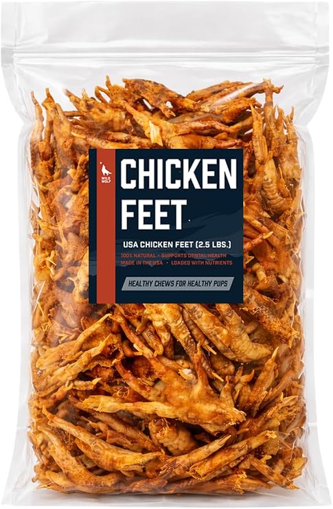 USA Chicken Feet natural dog chews value pack